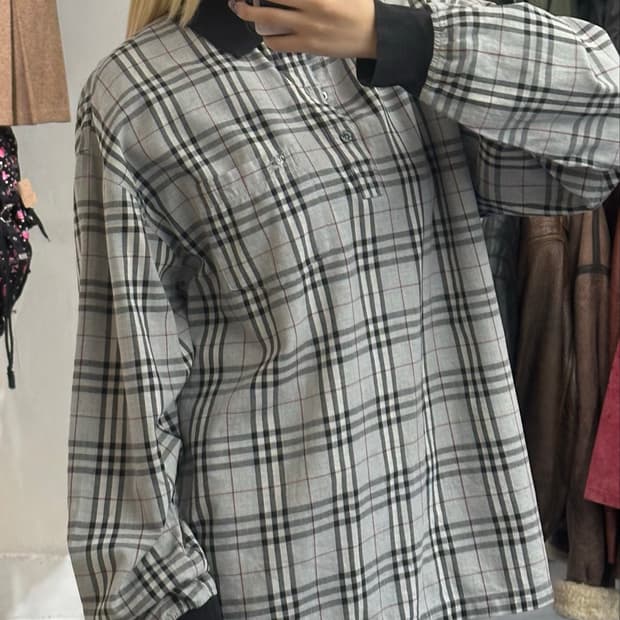 Burberry 버버리 체크 긴팔 카라티