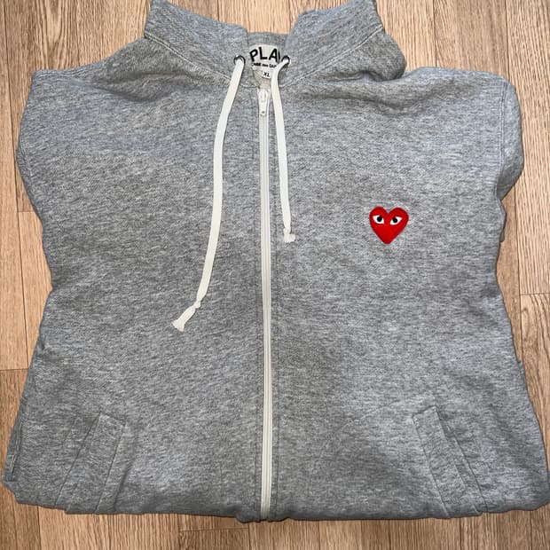 꼼데가르송 그레이 후드집업