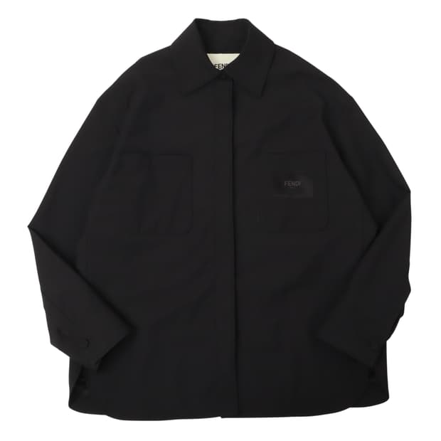 펜디 로마 포켓 로고 셔츠 자켓