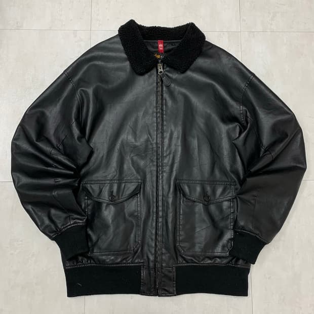 알파인더스트리 가죽 자켓