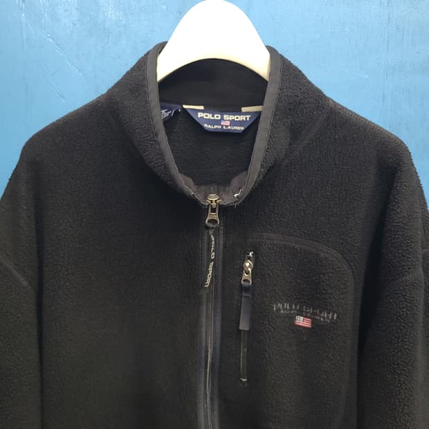 미국생산 성조기 폴로 후리스플리스