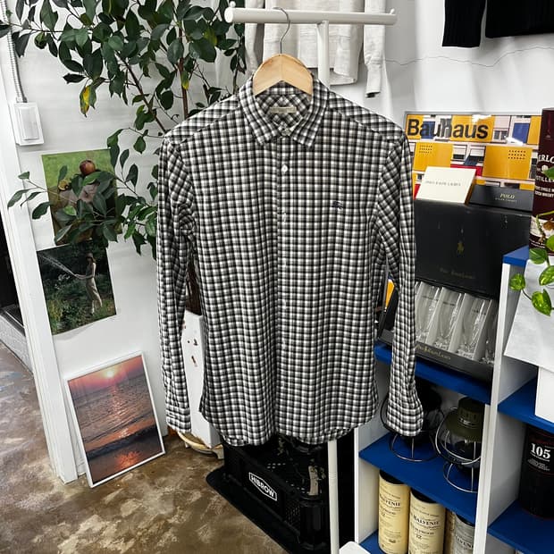 버버리브릿 깅엄체크 셔츠 M