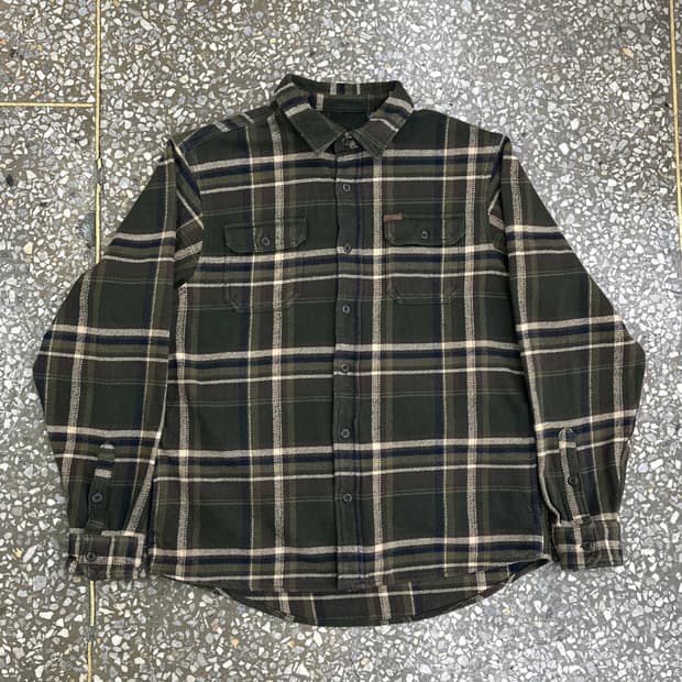 오르비스 체크 플란넬 셔츠 자켓 L