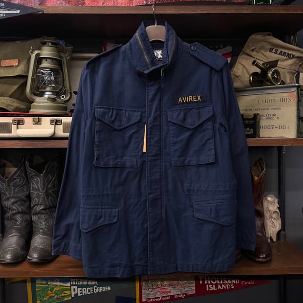 아비렉스 M-65 필드 자켓 오리지널 밀리터리 복각 네이비 N247