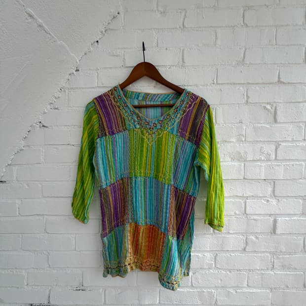 #7 Boho Patchwork Cropped Sleeve