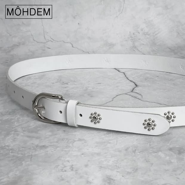 [Unisex]플라워 스터드 웨스턴 찡 벨트