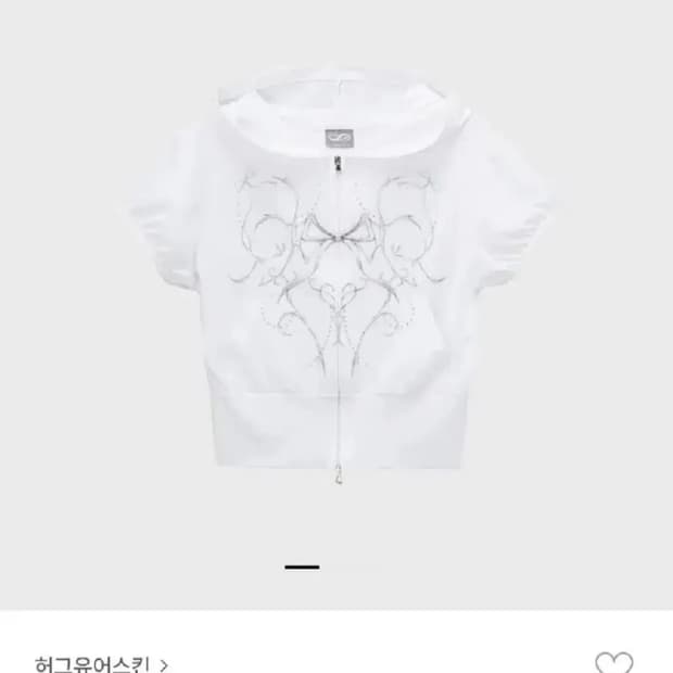 허그유어스킨 리본 크롭 후드 집업 