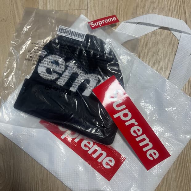 슈프림 로고비니 새상품 (블랙)