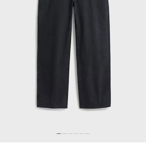 포터리 와이드데님 워시드블랙