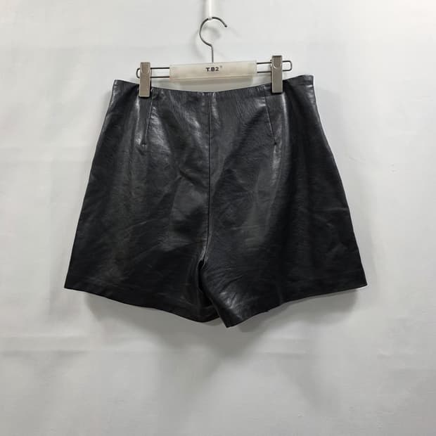 1088 에고이스트 인조가죽 랩 치마바지 / 블랙 / 66