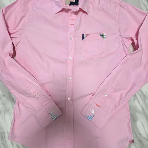 (정품)휴고보스 BOSS ORANGE 핑크 셔츠 (M 사이즈)