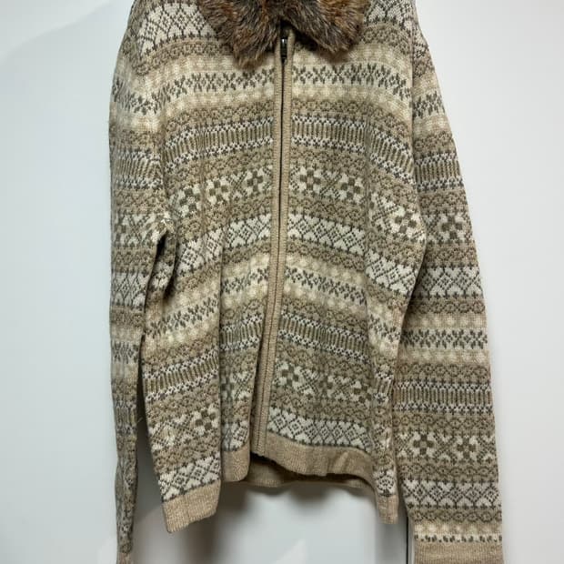 노르딕 니트 집업 가디건