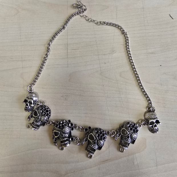 빈티지 해골 목걸이