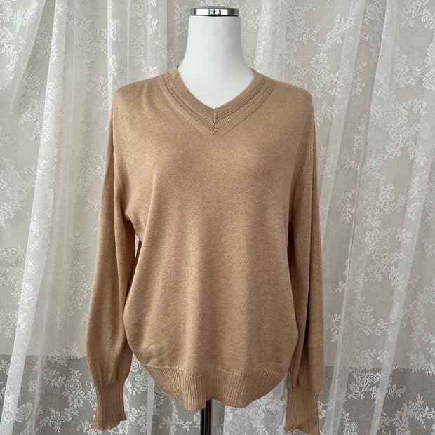 XL) 고비 GOBI 실크 캐시미어 니트 베이지