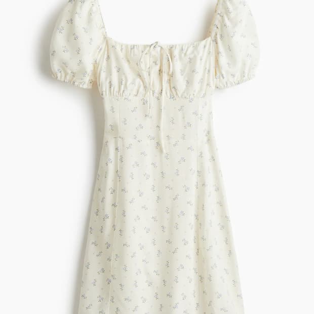 H&M 플라워 원피스 잔꽃 원피스 화이트 아이보리