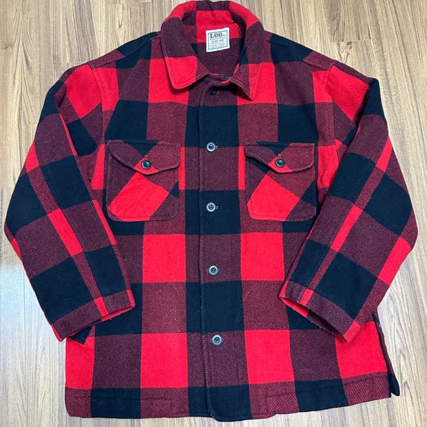 Lee 리 버팔로체크 누빔 울자켓 100