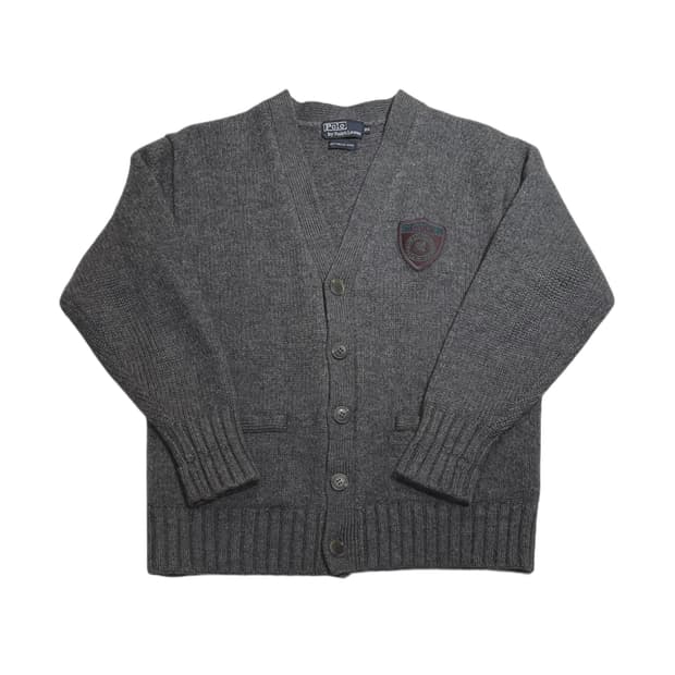 폴로랄프로렌 자수 차콜 가디건