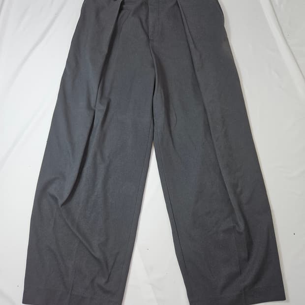 자라 ZARA 맨 핀턱 와이드 슬랙스 팬츠 챠콜그레이 32