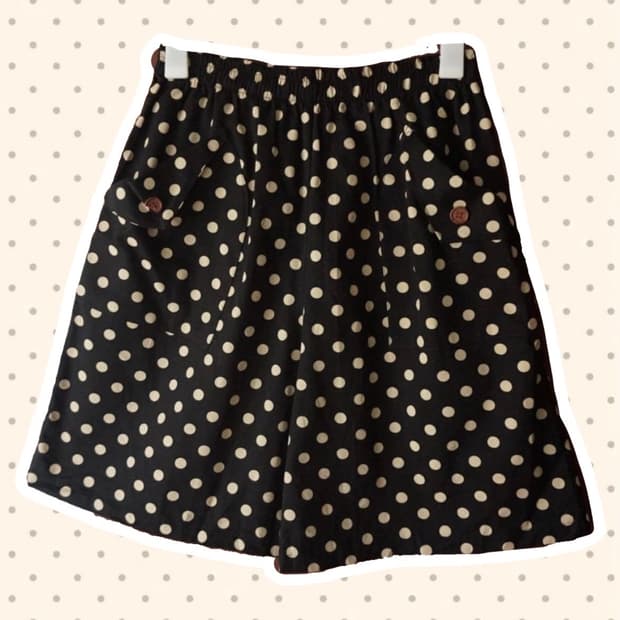 빈티지 도트 큐롯 숏팬츠