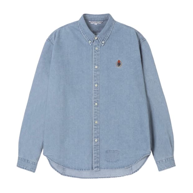 헤리티지플로스 크레스트 데님셔츠 / 라이트 인디고 M