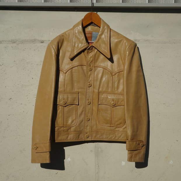 70s Pioneer Wear 웨스턴 클래식 레더 자켓