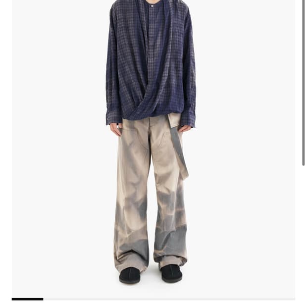 [구매] 지용킴 선블리치 드레이프 셔츠 네이비