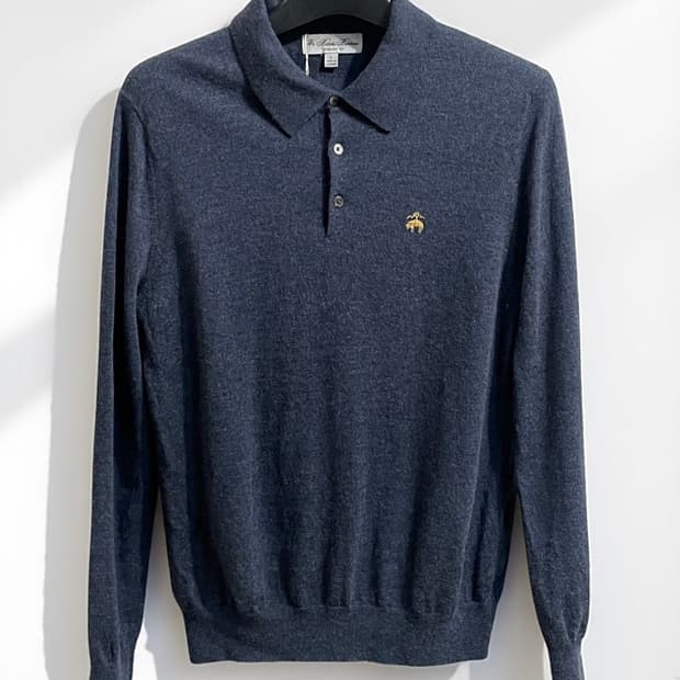 브룩스 브라더스 울 카라 스웨터