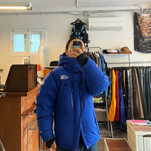 노스페이스 히말라야1패딩 블루