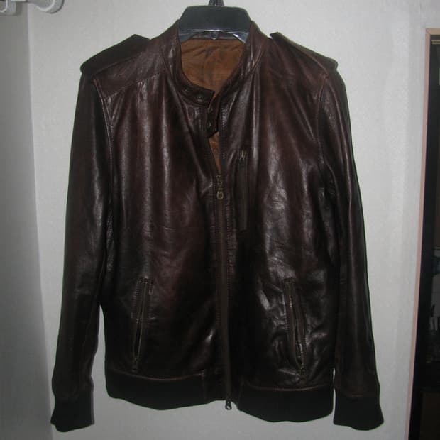Slim Fit Brown Leather Jacket