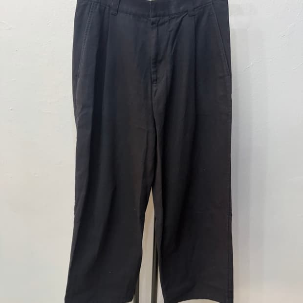 정품) COS 코스 남성 블랙 와이드 팬츠 48(32)