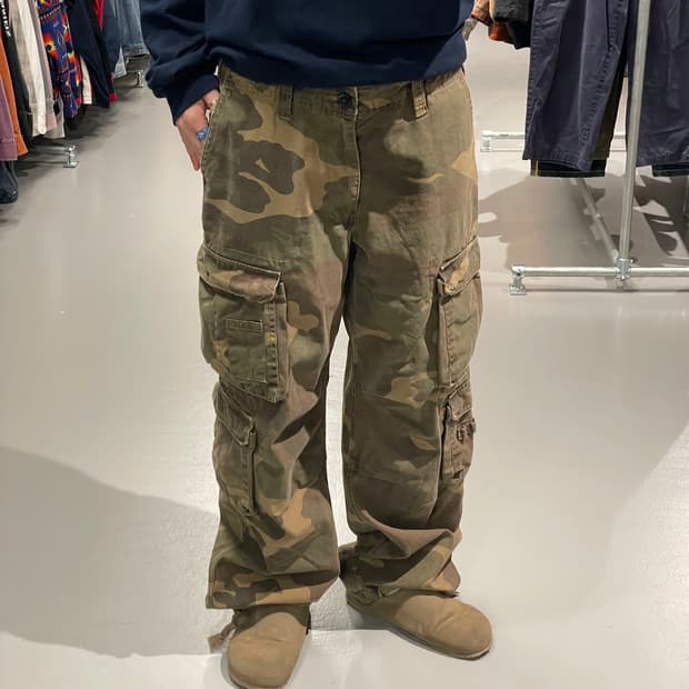 빈티지 카모플라주 카고 팬츠  