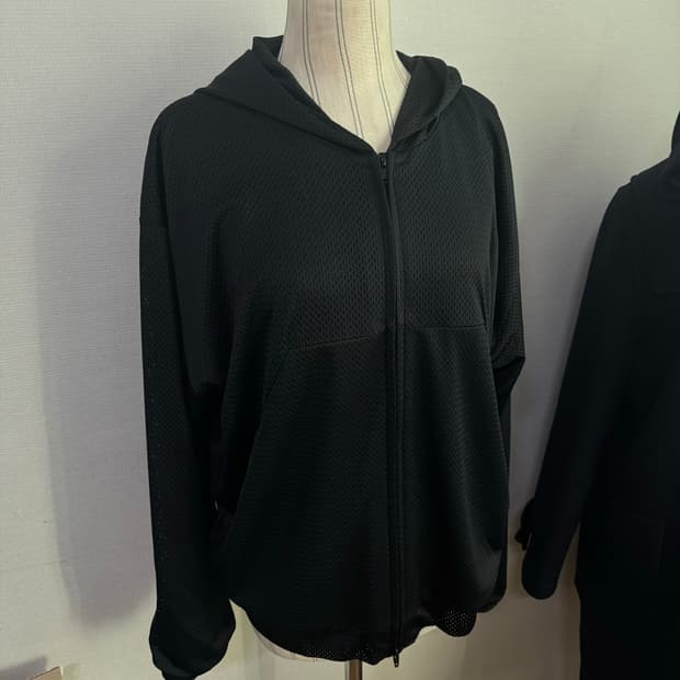 innir 261 tricot mesh zip hoodie