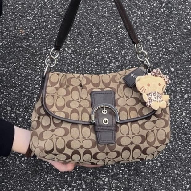 90s coach soho 코치 시그니처 소호 브라운 숄더백 핸드백