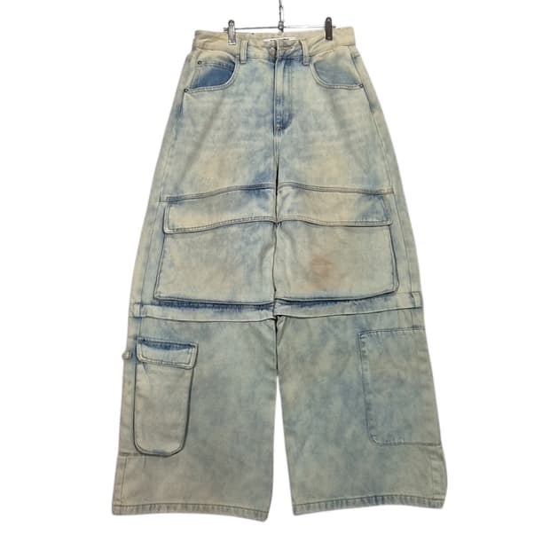 KIMMATIN 와이드 데님 카고 팬츠