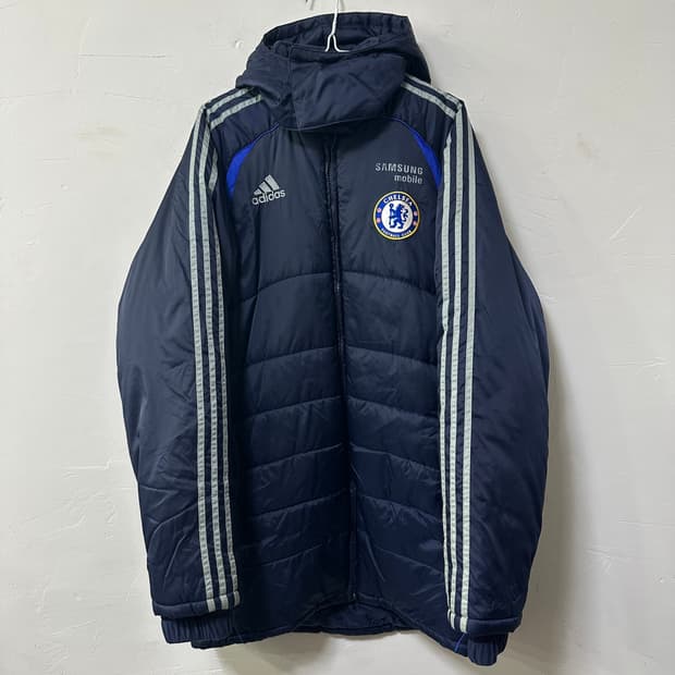 (100) 아디다스 첼시 패딩 점퍼 네이비