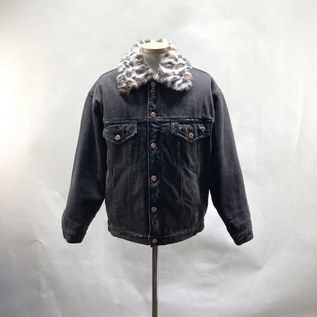 SJYP 여성 데님 레오파드 퍼자켓 s 영구제