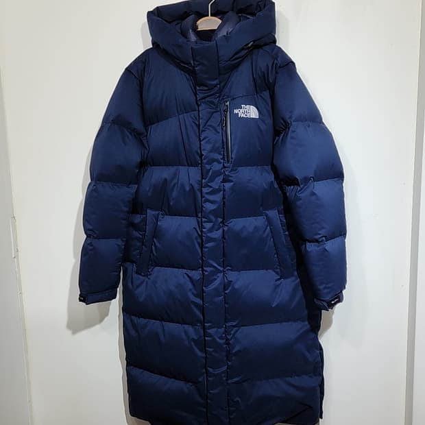 (XL) 노스페이스 오리털 롱패딩 점퍼 네이비 후드 다운코트 