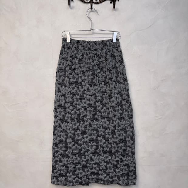 Charcoal bohemian flower banding long sk