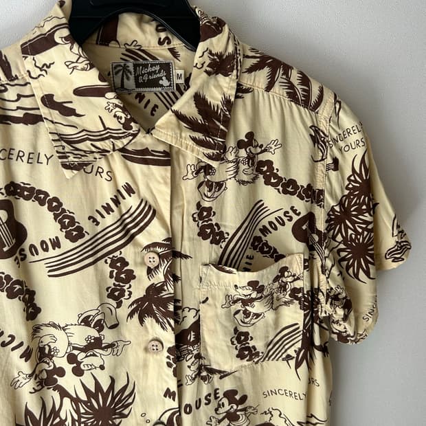 Disney 미키마우스 하와이안 셔츠