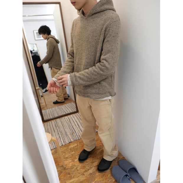 레미 릴리프 레이어드 니트 후디