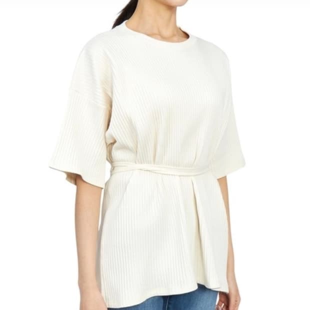 BASERANGE 베이스레인지 여성 랩 반팔티셔츠(S)