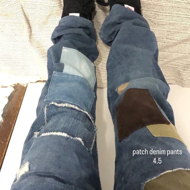 패치 데님팬츠