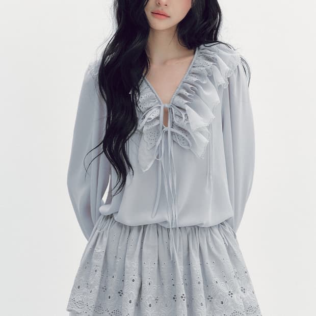 더티스 페탈 블룸 드레스 원피스 슬레이트 그레이 블루 리오더건