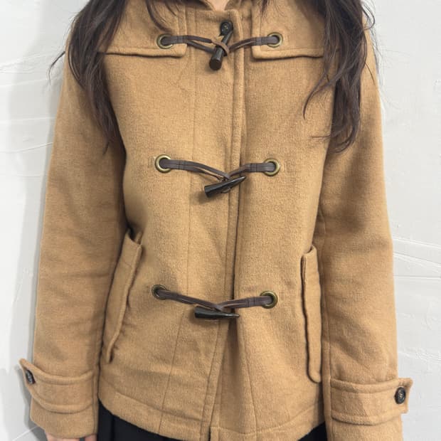 heather duffle hood jacket