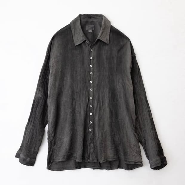 유스 x Yusu ink dyed buttoned shirt 