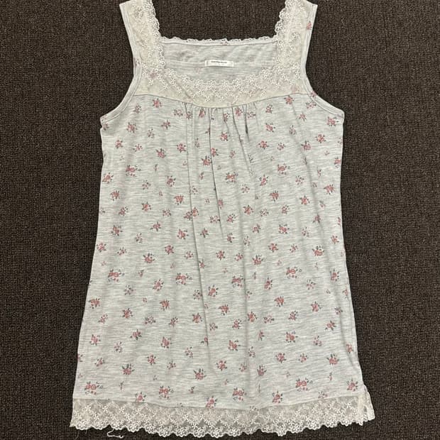 L)comfort basic 모리 플라워 레이스 그레이 슬리브리스