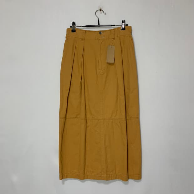 이세이미야케 플랜테이션 빈티지 오렌지 롱 스커트 28인치