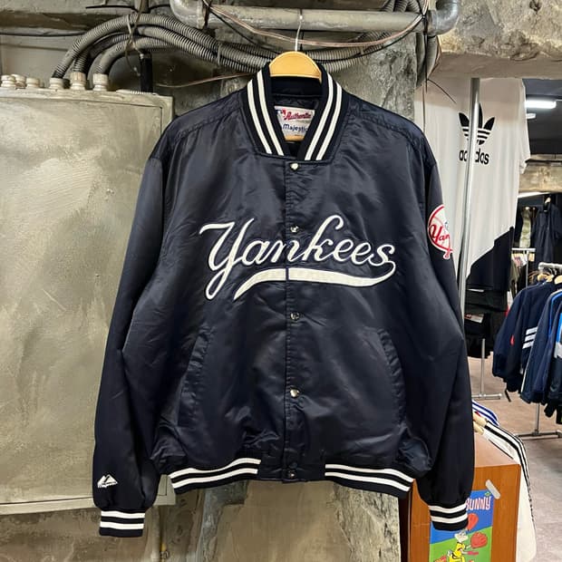 마제스틱 어센틱 양키스 바시티 자켓 네이비 XL #csz2653