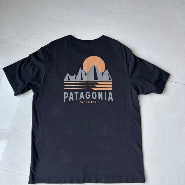 파타고니아 남성 반팔 티셔츠 블랙 M