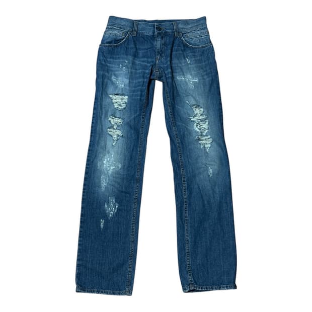 돌체앤가바나 빈티지 디스트로이드 데님 팬츠